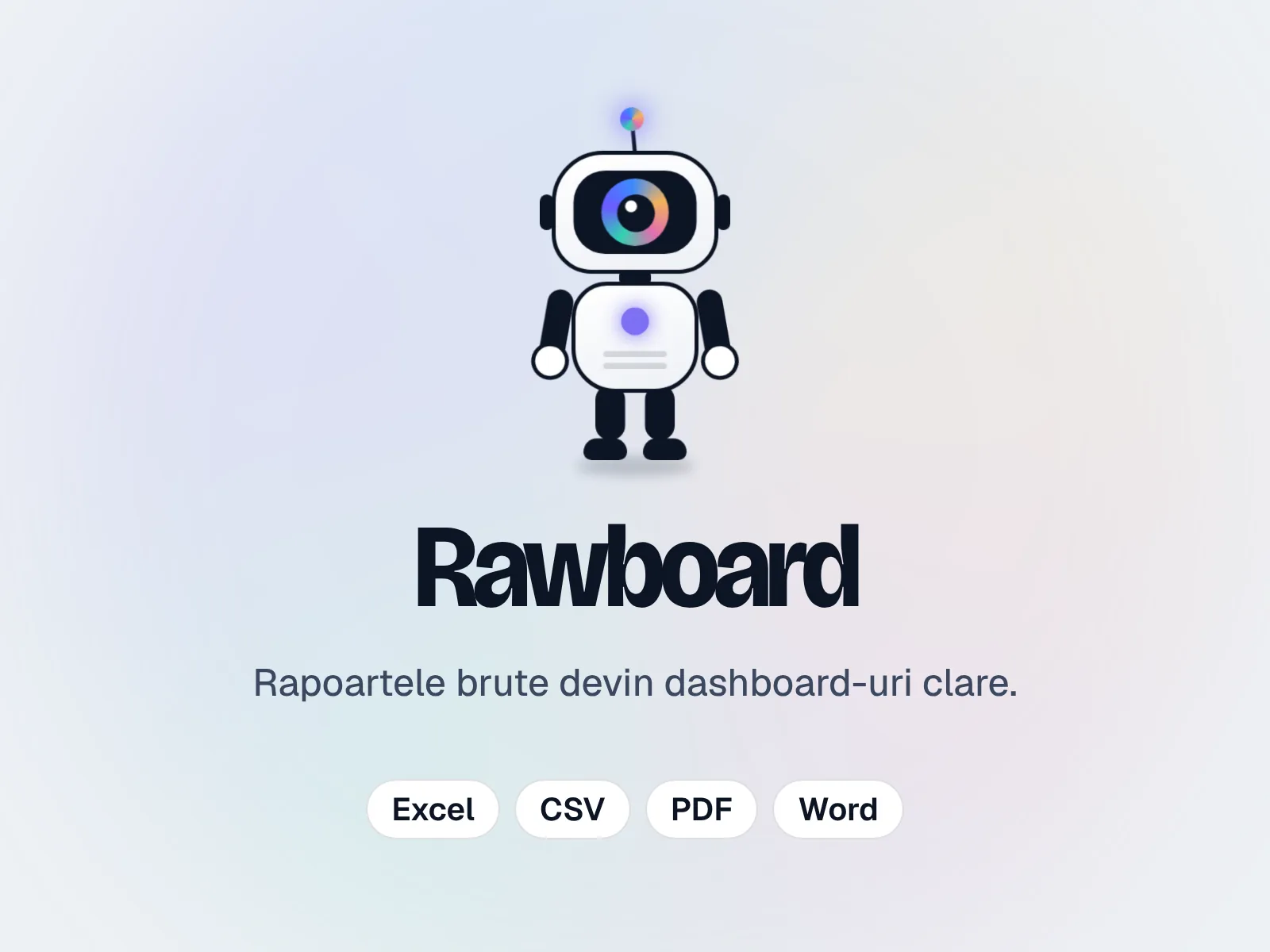 Rawboard citește Excel, CSV, PDF și Word
